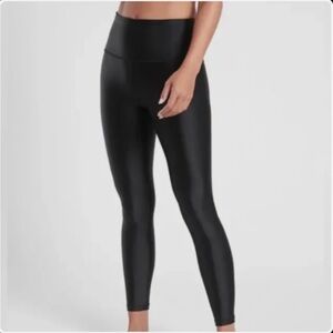 Athleta Glossy Black High-Waist Leggings